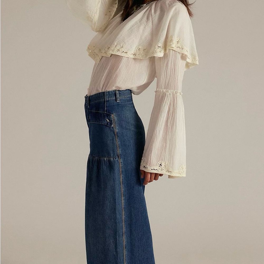 We The Free Indigo Lotus Buttoned Jeans